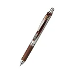 Pentel EnerGel Xm sisset&otilde;mmatav geelpliiats - pruun tint - 0,35 mm - eriti peen ots - n&otilde;elaots - plastikust korpus - kummist k&auml;epide - pruun korpus - h&otilde;bedane klambriga - &uuml;mmargune kuju