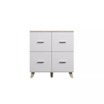 Cama Meble LOTTA 110 4D puhvetkapp, valge + Sonoma tamm