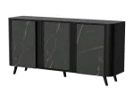 Kummut Cama Meble VOLARE 151 x 39 x 75 cm, must / San Sebastian