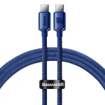 Baseus USB-C to USB-C Crystal Shine kaabel 100W 1,2m sinine