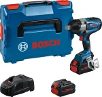 Bosch GDS 18V-1050 HC Professional akul&ouml;&ouml;kmutrikeeraja, 18 V, 1050 Nm, 1750 p/min, 3/4" v&auml;line neljakant, 2x ProCORE18V 8,0 Ah, Bluetooth-moodul, L-BOXX, sinine/must