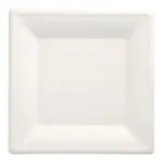 PAPSTAR pure ruudukujulised suhkruroost valmistatud taldrikud 260 x 260 mm, 12-pakk, kompostitav, mikrolaineahjus kasutatav 89755