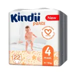 Kindii Maxi suurus 4 &uuml;hekordsed m&auml;hkmed (9-15 kg) 22 tk