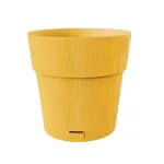 STEFANPLAST Ethica &uuml;mmargune lillepott alusega, 25 cm, sinepikollane