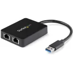 StarTech.com USB 3.0 kahe pordiga gigabitise Etherneti adapter v&otilde;rgukaart USB-pordiga