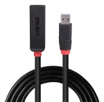 Lindy 43400 USB 3.0 aktiivne pikenduskaabel Slim, USB-A isane&ndash;USB-A emane, 3 m, must
