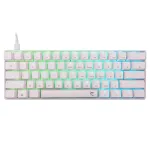 Juhtmega mehaaniline klaviatuur White Shark Shinobi-2 (GK-004221) &mdash; sinised l&uuml;litid, valge, US paigutus