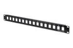 DIGITUS Modulaarne patch-paneel, varjestamata 16-port, t&uuml;hi, 1U, rack-paigaldus, v&auml;rv must RAL 9005