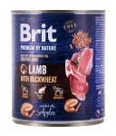 M&auml;rg koeratoit Brit Premium by Nature Lamb with Buckwheat 800 g, teraviljavaba, t&auml;iskasvanud koerad, purk