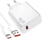 Laadija Xiaomi 40035 nutitelefon valge AC siseruumides USB USB-C 1 port