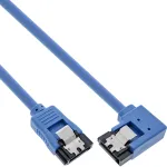 InLine SATA 6Gb/s &uuml;markaabel, &uuml;ks ots 90&deg; nurgaga, lukustitega, 0,3 m