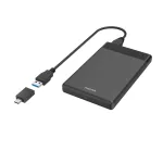 Hama 00200760 andmekandja korpus, 2,5 tolli (6,4 cm), SATA 6 Gb/s, USB 3.2 Gen 1, must