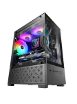 Mini Tower PC korpus TACENS Mars Gaming MC-SE2 &mdash; Mini-ITX / Micro-ATX, must, k&uuml;lgaken, alumine toiteplokk, toetab 2x2,5 tolli + 1x3,5 tolli
