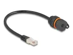 V&otilde;rgukaabel DeLOCK 88146 RJ45 pistik RJ45 pesa Cat.6A 0,25m Must