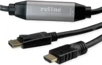 ROLINE Adapterkabel - DisplayPort m&auml;nnlich zu HDMI m&auml;nnlich - 10 m - Schwarz - unterst&uuml;tzt 4K 60 Hz (3840 x 2160)