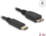 DeLOCK USB-kaabel USB 3.2 Gen 1 2m USB C Micro-USB B Must