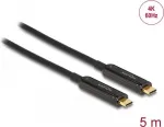 Delock 84090 aktiivne optiline USB-C videokaabel, 4K 60 Hz, 5 m
