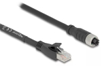 V&otilde;rgukaabel DeLOCK 80590 M12 to RJ-45 Cat5e 2 m Must