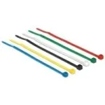 DeLOCK 18627 kaabliside nailon must sinine roheline punane l&auml;bipaistev kollane 100 tk 100 mm 2,5 mm