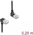 DeLOCK RJ45 v&otilde;rgukaabel Cat.6A S/FTP &otilde;huke 90&deg; 0,25 m must