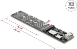 DELOCK OCuLink M.2 Key M NVMe SSD adaptermuundur (mudel 64291)