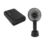 Kaasaskantav ventilaator ja akupank RealPower PB-10000 mini HD 10000mAh &mdash; mobiilikomplekt