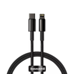 Baseus Tungsten Gold 1 m must Lightning kuni USB C kaabel