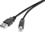 USB-kaabel Renkforce RF-4463067 0,5m USB A USB B Must