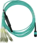 V&otilde;rgukaabel BlueOptics CBX-STH008BPQ-MXXN-UC4N-003M MTP-4xLC Multimode OM4 3 Meetrit Sinine
