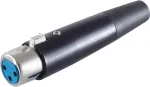 XLR-pistik ShiverPeaks BS55025 musta korpusega &mdash; 3-kontaktiline heli mikrofoni/liinipistik
