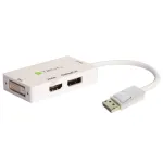 Techly IADAP DP-COMBOF3 video kaabliadapter DisplayPort DisplayPort + DVI + HDMI Valge