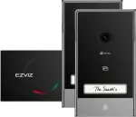 EZVIZ HP7 Video Uksekellakomplekt (3MP, 2 Uksekella, 1 Monitor, 2-juhtmeline, IP65, 3 RFID-kaarti)