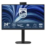 Philips 24B2U3301H 23,8-tolline IPS Full HD monitor, 1920x1080, 120 Hz, 4 ms, USB-C 90 W PD, USB-jaotur, RJ45, 5 MP veebikaamera, k&otilde;larid, reguleeritav k&otilde;rgus, must