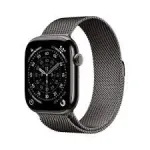 Apple Watch Series 11 GPS + Cellular 46mm Slate Titanium Case with Slate Milanese Loop - S/M