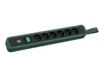 Bachmann PRIMO 2 6x Type E pistikupesadega pikendusjuhe l&uuml;liti ja riivsilmaga 2,0 m CEE 7/7 pistikuga m&auml;nniroheline (RAL 6028)