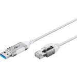 Goobay Ethernet-kaabel USB-A 3.0 RJ45-le &otilde;huke 10 m - &uuml;hendab ruuteri, modemi v&otilde;i (74383)