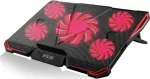 INCA INC-611GMS Gaming Laptop Cooler 5 ventilaatoriga, 6 k&otilde;rguse taset, 2 USB-porti, 13-17-tollistele s&uuml;learvutitele, must/punane