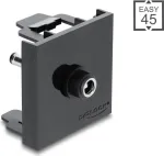 Delock Easy 45 moodul DC 5.5 x 2.5 mm pistikupesa &ndash; DC 5.5 x 2.1 mm pistik, must