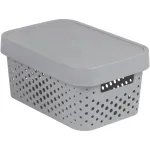 Curver Infinity taaskasutatud hoiukarp kaanega, 4,5 l, hall