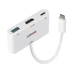 Lindy USB 3.2 USB-C HDMI-muundur koos USB Type-A pordi ja toiteedastusega