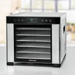 ROMMELSBACHER DA 950 toidukuivati 600 W, 6 resti, LCD, 99 h taimer, 6000 cm&sup2;, 380 x 394 mm, roostevaba teras/must