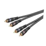 Wentronic AVK 132-1000 10 m RCA audiokaabel, 2x RCA isane - 2x RCA isane, must 50434