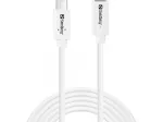 Sandberg 136-55 USB-C pikenduskaabel, isane&ndash;emane, 100 W, 10 Gbps, 2 m, valge