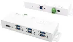EXSYS EX-1189HMVS-3W Liidese jaotur USB 3.2 Gen 1 (3.1 Gen 1) Type-B Valge