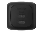 Sisene vahelduvvoolu kiirlaadija Belkin WCH019kqBK &mdash; 2&times; USB‑C, must, OVP/OC/OT/SC kaitsega
