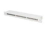 DIGITUS DN-91624S-EA 19-tolline l&uuml;lituspaneel, CAT6A klass EA, varjestatud, 24-pordiline RJ45, LSA, 1U, helehall RAL 7035