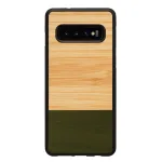 Nutitelefoni &uuml;mbris man and wood Galaxy S10-le &mdash; bambusmets must