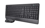 Trust Trezo klaviatuur ja hiir kaasas universaalne RF-juhtmevaba QWERTY USA inglise keel must