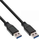 InLine USB 3.2 Gen 1 kaabel, t&uuml;&uuml;p A-pistik/isane, must, 3 m