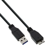 USB 3.2 Gen.1 kaabel t&uuml;&uuml;p A-pistik / mikro B-pistik InLine 35410 1 m must